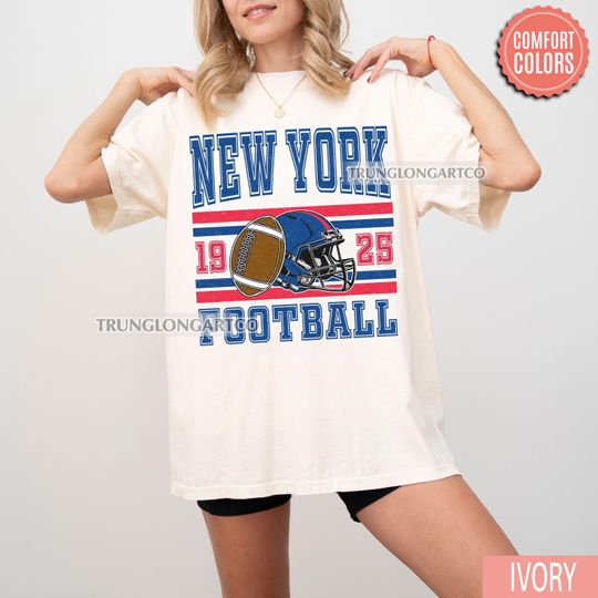 Discover Comfort Colors Vintage New York Football Sweatshirt, New York football shirt, New York Football Fan Tee, New York t-shirt, Game Day apparel