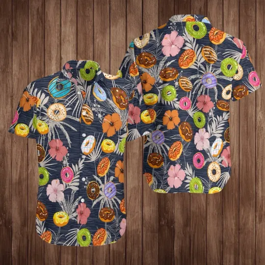Discover Donuts Hawaiian Shirt for Men Women Casual Beaches Summer Apparel