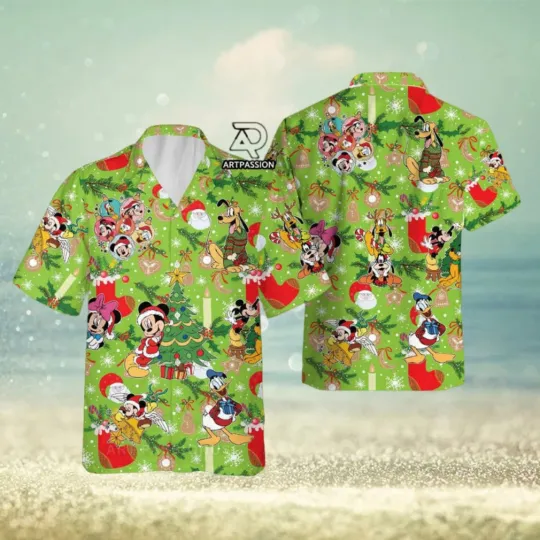 Discover Mickey and Friends Christmas Hawaiian Shirt