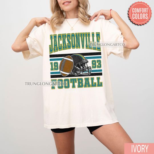 Discover Vintage Jacksonville Football T-Shirt, Retro Game Day Shirt, Football Fan Gift, Sports Tee
