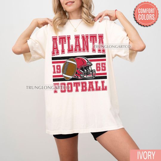 Discover Vintage Atlanta Football T-Shirt, Retro Game Day Shirt, Football Fan Gift, Sports Tee