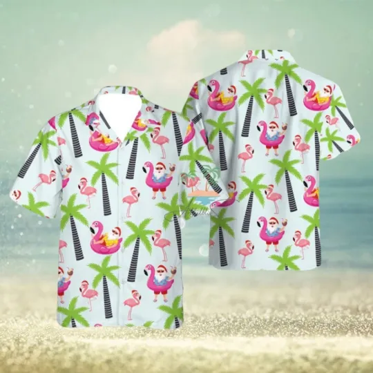 Discover Hawaiian Christmas Santa Claus Shirt for Holiday