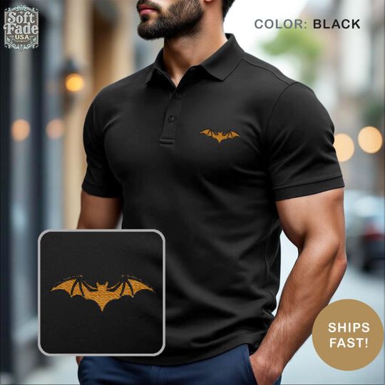 Bat Polo Shirt | Spooky Flying Bat Halloween Costume Polo