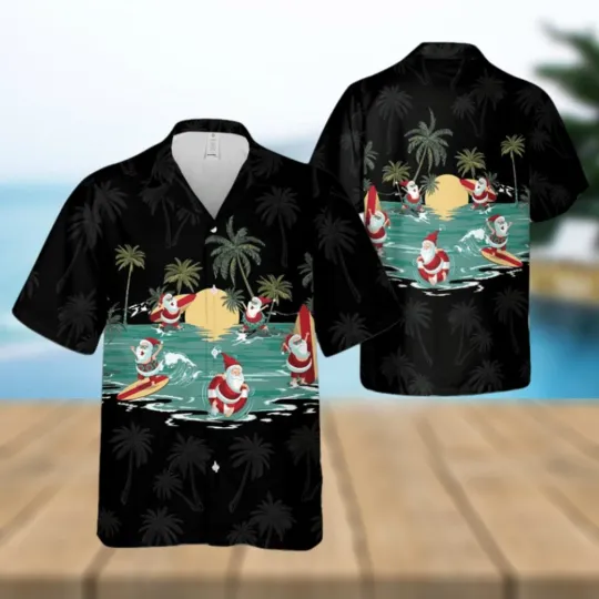 Discover Santa Claus Hawaiian Shirt Christmas Aloha Shirt