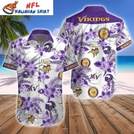 Tropical Touchdown Floral Summer Minnesota Football Hawaiian Shirt , Gift for Fan