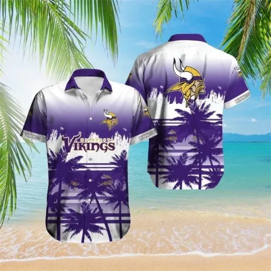 Discover Beach Shirt Minnesota Football Hawaiian Shirt , Gift for Fan