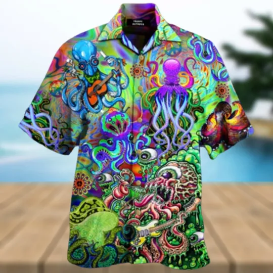 Discover Octopus Multicolor Hawaiian Shirt