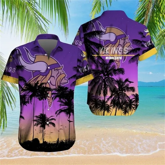 Discover Minnesota Football Hawaiian Shirt Logo football Team Summer Beach, Gift for Fan