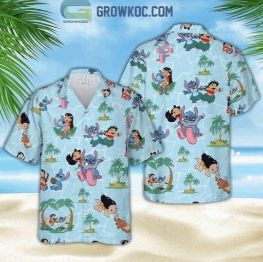 Discover Stitch Ohana Disney Spooky Halloween Hawaiian Shirt