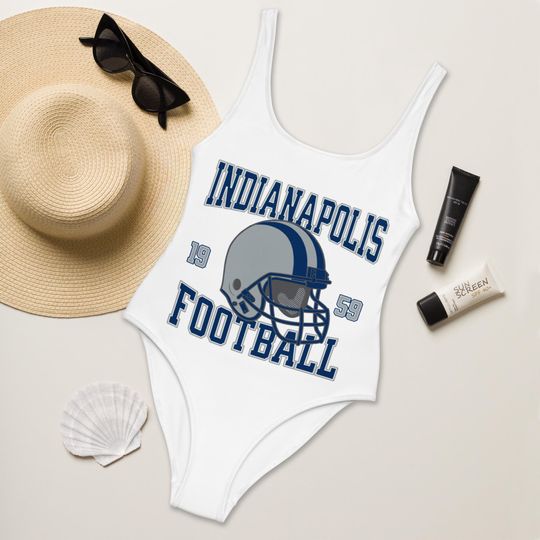Discover Indianapolis Football Womens Swimsuit, Game Day Swimwear, Beach Party Swimsuit