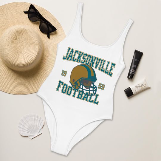 Discover Jacksonville Football Womens Swimsuit, Game Day Swimwear, Beach Party Swimsuit