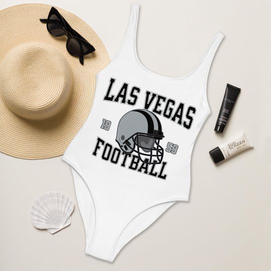 Discover Las Vegas Football Womens Swimsuit, Game Day Swimwear, Beach Party Swimsuit
