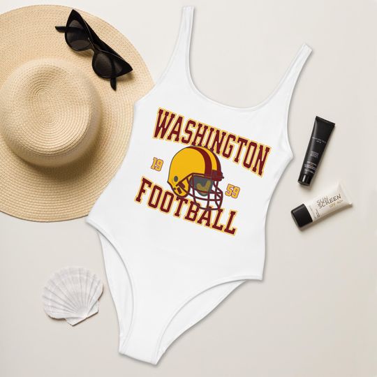 Washington Football Womens Swimsuit, Game Day Swimwear, Beach Party Swimsuit