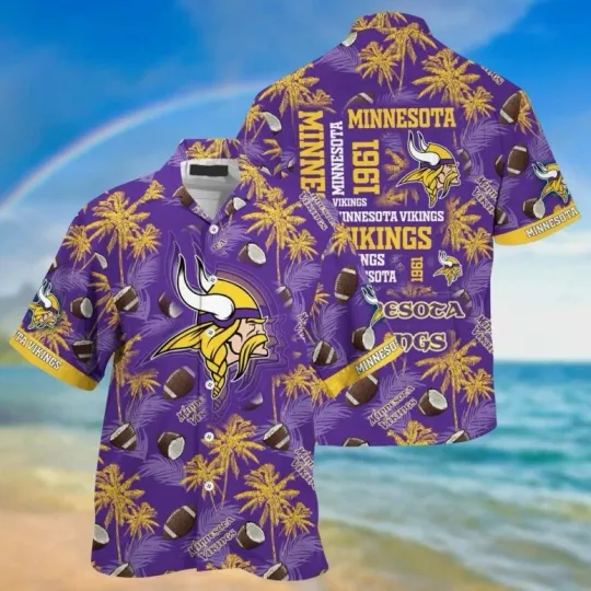 Discover Minnesota Football Coconut Football Hawaiian Shirt Summer Aloha, Gift for Fan