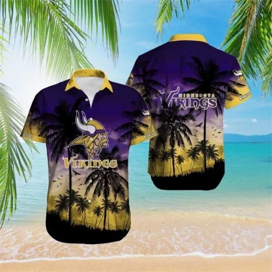 Discover Best Summer Shirt football Minnesota Viikiings Hawaiian Shirt, Gift for Fan