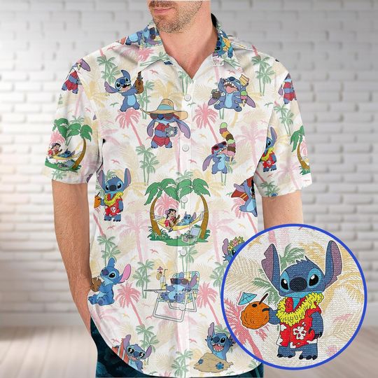 Lilo And Stitch Button Shirt, Ohana Means Family Shirt, Stitch Hawaiian Shirt, Disney Shirt, Magical Kingdom Shirt, Disneyland Trip