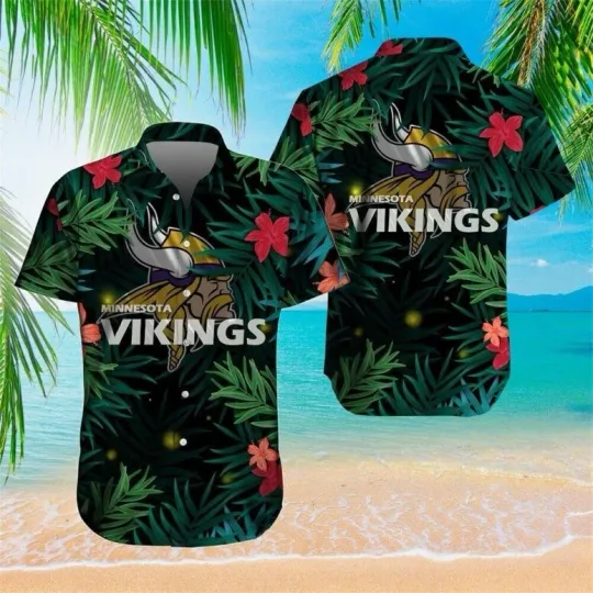 Minnesota Football Jungle Night Hawaiian Shirt Summer Aloha, Gift for Fan