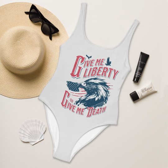 Patriotic Swimsuit, Fourth of July Swimsuit for Women, Cute Independence Day Outfit, Gift for Women