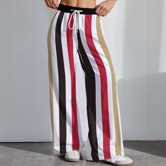 San Francisco Football Stretch Pants, Women's Game Day Trousers, Tailgate Outfit, Cute Football Leggings