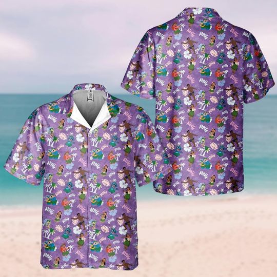 Discover Lilo And Stitch Hawaiian Shirt, Stitch Movie Button Shirt, Happy Stitch 626 Day, Disneyland Trip Outfit, Disney Summer Beach Shirt