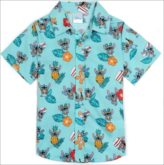 Discover Disney Lilo & Stitch Hawaiian Button Down Shirt