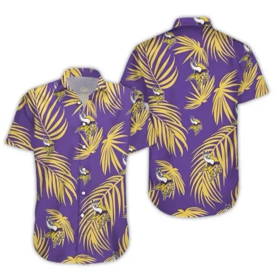Discover Minnesota Football Golden Palm Breeze Hawaiian Shirt Summer Aloha Full Size, Gift for Fan