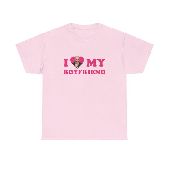 Discover I Love My Boyfriend Pitbull Pink T-Shirt
