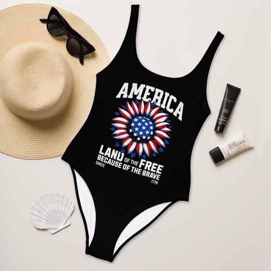 Patriotic Swimsuit, USA Flag Swimsuit, Patriotic Swimwear, Independence Day Outfit, Gift for Women