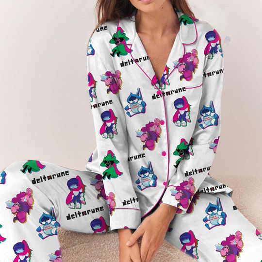 Deltarune Character Pajamas Set Kris Susie Ralsei Lancer Adult Sleepwear