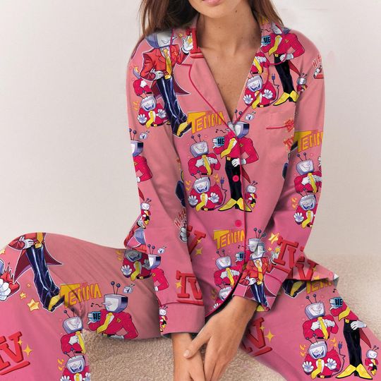 Tenna Deltarune Game Matching Pajama Set Long Sleeve Kris Berdly Ralsei Starwalker TV Time