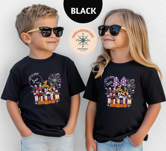 Discover Personalized Mickey's Not So Scary Party 2025 Kids Shirt, Custom Halloween Family Matching Shirt, Disney Family Shirt, Halloween Party Shirt