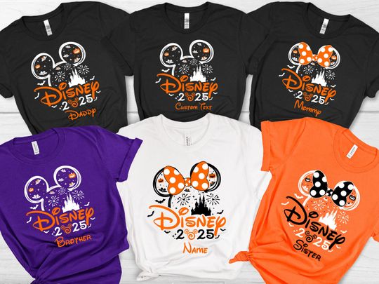 Discover Disney Halloween 2025 Shirt, Disney Family Shirts, Halloween Matching Shirts, Halloween Shirt, Disney Matching Shirts, Disney Trip Shirts