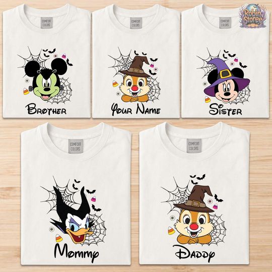 Discover Mickey And Friends Shirt, Disney Cartoon Characters Shirt, Halloween 2025 Shirt, Not So Scary Shirt, Family Matching Shirt, Spooky Shirt
