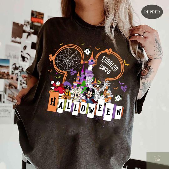 Discover Custom Disney Halloween 2025 Shirt, Not So Scary Halloween Shirt, Disney Family Halloween Shirts, Disney Trip Shirt, Disney Halloween Group