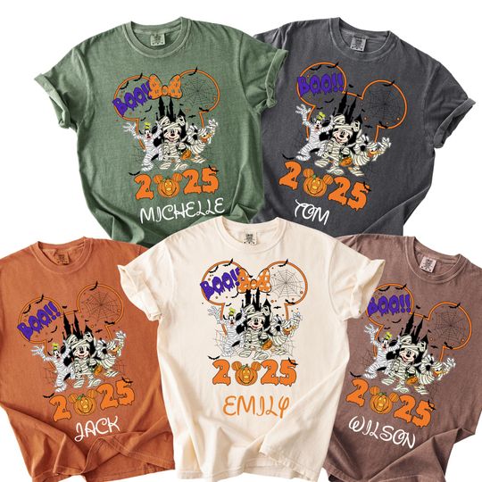 Discover Custom Disney Halloween 2025 Shirt, Not So Scary Halloween Shirt, Disney Family Halloween Shirts, Disney Trip Shirt, Disney Halloween Shirts