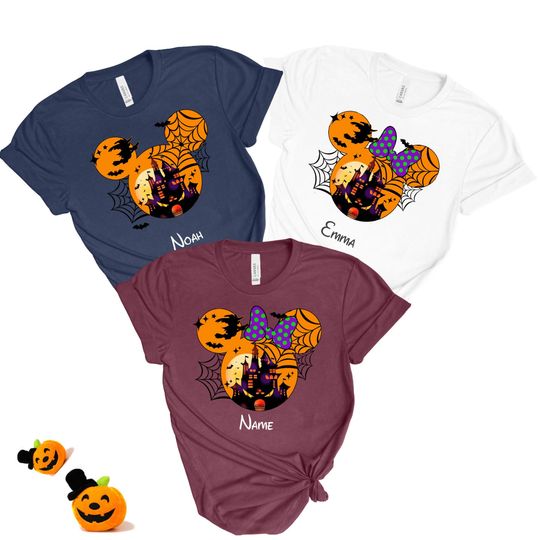 Discover Custom Disney Halloween Family Matching Shirts, Disney Family Halloween Shirts, Mickey Minnie Shirt, Halloween Family Shirt, Spooky Disney