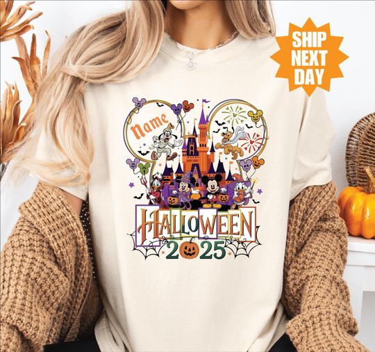 Discover Disney Halloween 2025 Shirt, Disney Halloween Matching Shirt, Disney Family Vacation Shirt, Mickey and Friends Shirt, Disney Custom Shirt