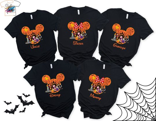 Custom Disney Halloween Famile 2025 shirt, Disneyland Halloween Trip, Halloween Matching Shirt, , Spooky Family Matching Shirts, Disney