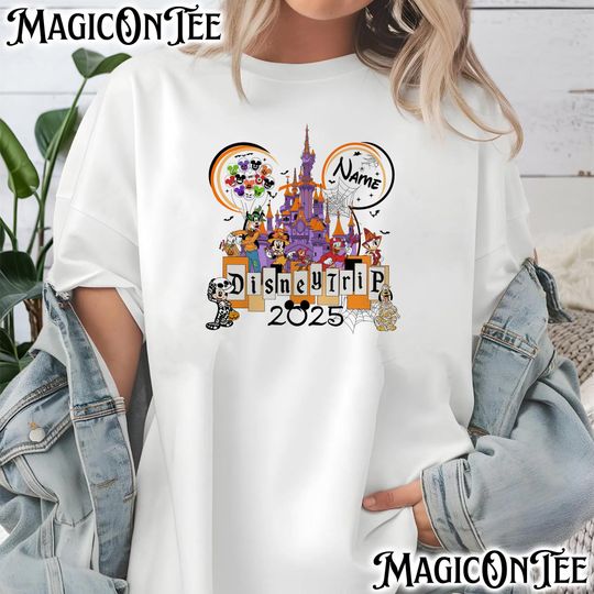 Discover Disney Halloween 2025 Custom Shirt,Custom Halloween Disney Tshirt,Disney Family Matching Halloween Tee,Disneyland Halloween Shirts,Fall Tee