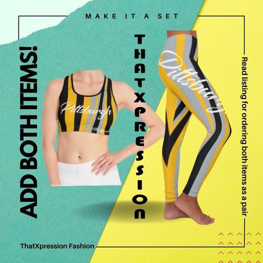 Discover ThatXpression Fashion Pittsburgh Leggings & Sports Bra