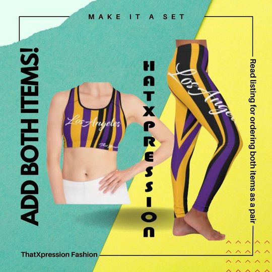 Fashion Los Angeles Women's Sport Leggings & Sports Bra