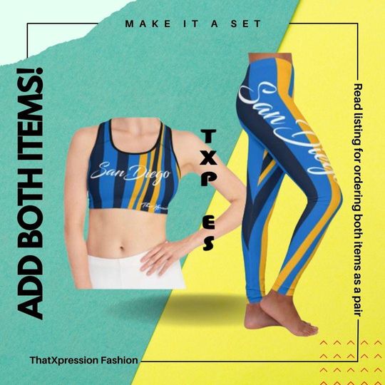San Diego Leggings & Sports Bra Women’s Athletic Set