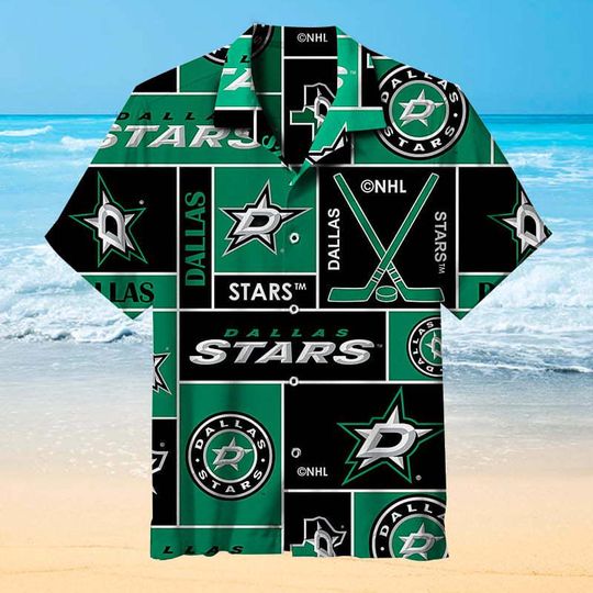 Discover Dallas Stars Hawaiian Shirt, NHL Fan Tropical Aloha Shirt for Men Women, Game Day Beach Vacation Shirt, Hockey Summer Apparel