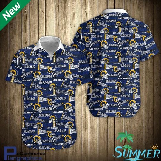 Discover Los Angeles Rams Hawaiian Shirt, football Aloha Shirt, Summer Beach Party Top, Football Fan Gift, Rams Game Day Outfit