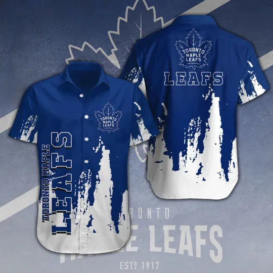 Discover Toronto Maple Leafs Short Sleeve Dress Hawaiian Shirt