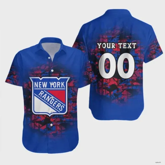 Discover Personalized New York Rangers Splash Hawaiian Shirt Aloha Beach Shirt Cool