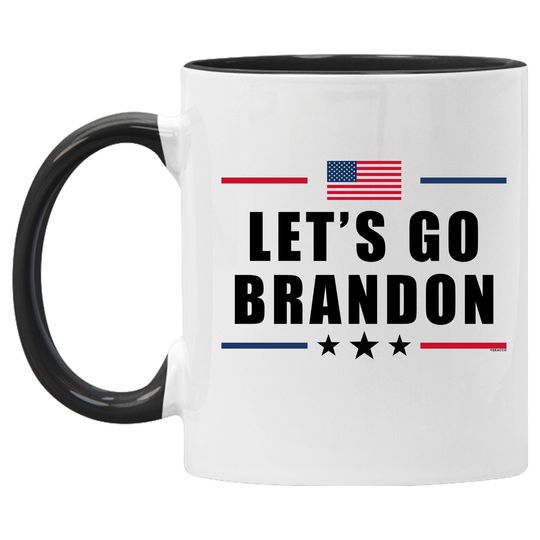 Discover Let's Go Brandon Coffee Mug: Patriotic USA Flag Meme Gift