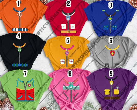 Discover Family Matching Halloween Shirt | Funny Puppy Patrol Costume Tee 2025 | Group Outfit Idea | Kids & Adult Squad Top | Rescue Team Parody