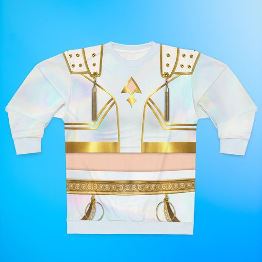 Discover K-Pop White Golden Cosplay Costume, IdoI Girl Group Shirt, Kpop Fans Long Sleeve Shirt, Halloween Outfit, Roleplay Clothing, Daughter Gifts