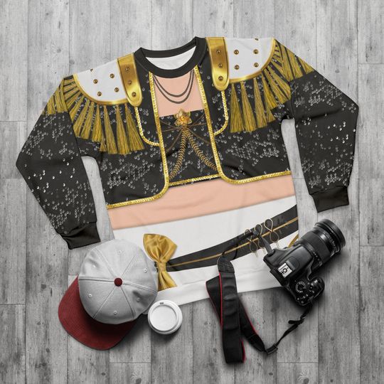 Black Gold Kpop Outfit, K-Pop Long Sleeve Cosplay, Idol Stage Performance Costume